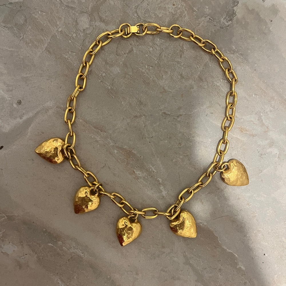 Gold Heart Charm Necklace